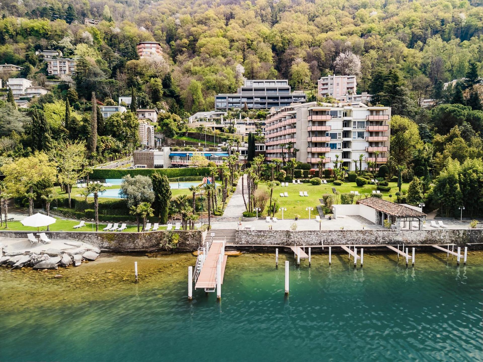 Luganersee, Pool, Strand, Parkplatz, Suite 204 Bissone Exterior photo